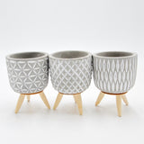 Beton Übertöpfe 3er Set, passend für 6cm Sukkulenten